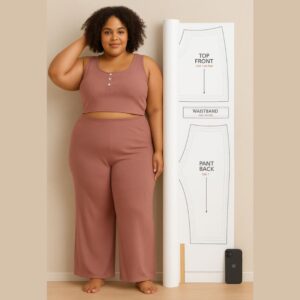 Plus Size Wide Leg Pants Sewing Pattern